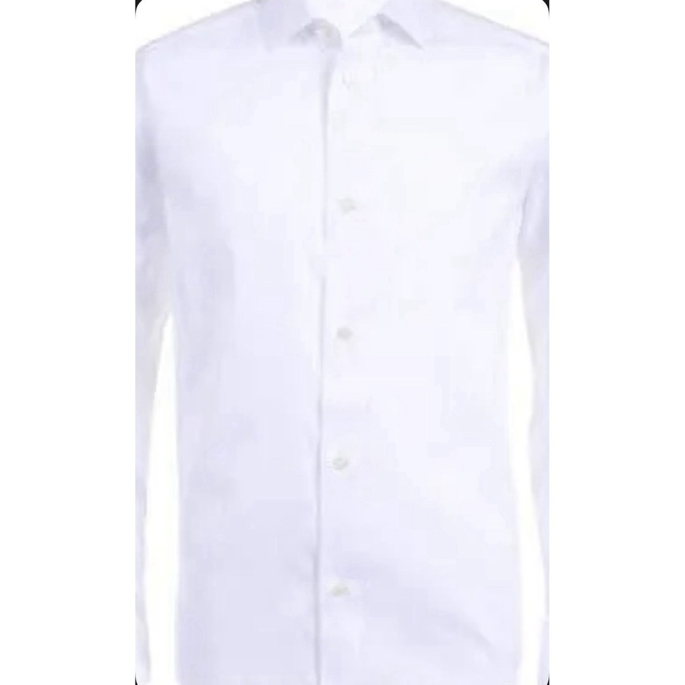 Calvin Klein Long sleeve white button down boys shirt Size-8 NWT